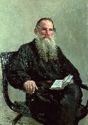 Ilya Repin Portrait of Lev Nikolayevich Tolstoi France oil painting artist